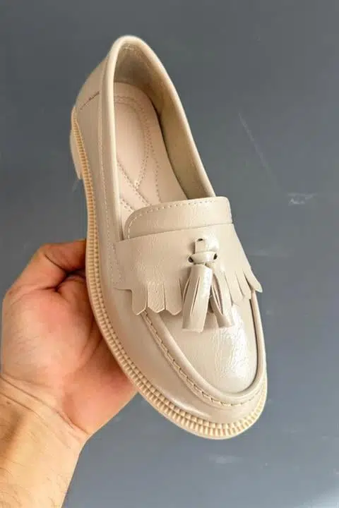 Kadın Flex Bej Rugan Loafer Günlük Ayakkabı
